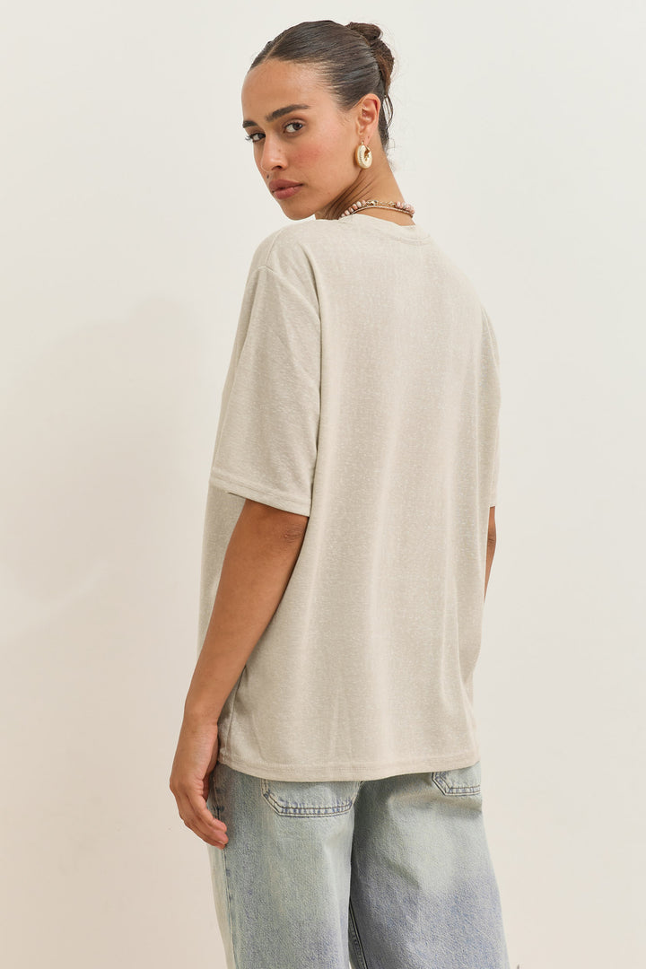 חולצה שקפקפה שיה עם טקסטורה | אבן