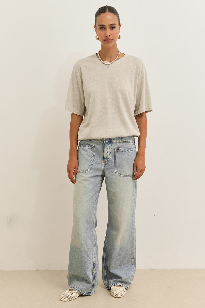 חולצה שקפקפה שיה עם טקסטורה | אבן