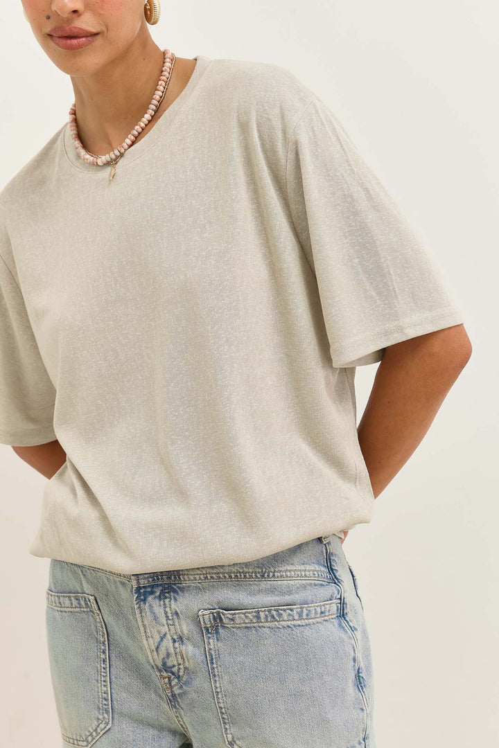 חולצה שקפקפה שיה עם טקסטורה | אבן