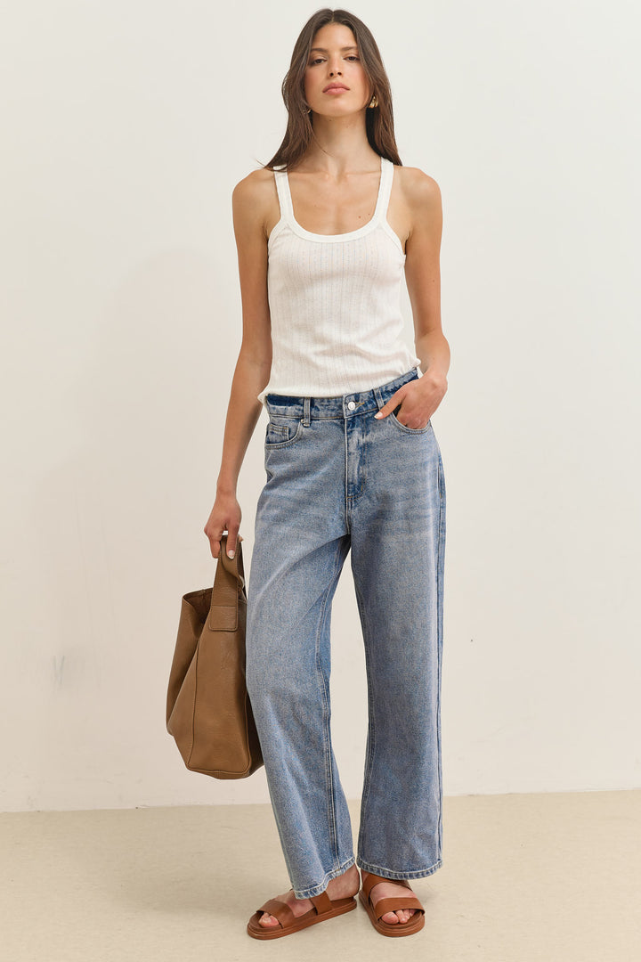 גופיית ונוס עם טקסטורה | לבן