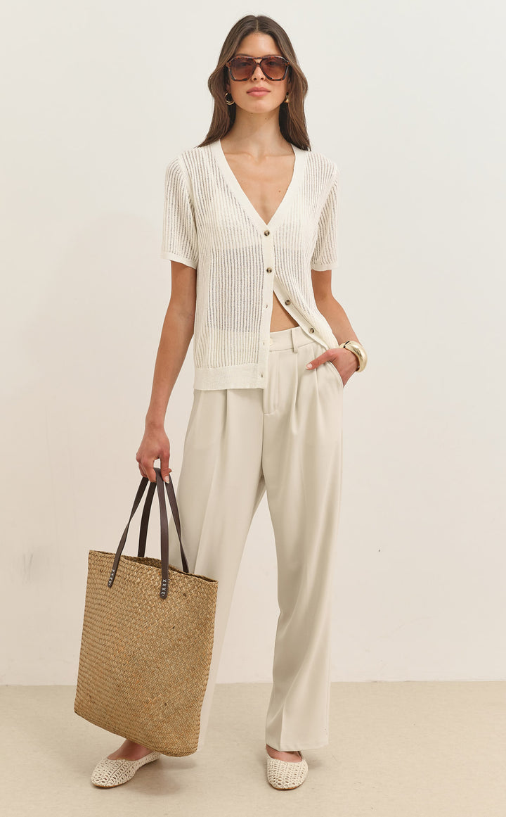 מכנסי טובי גזרה מחויטת | בז'