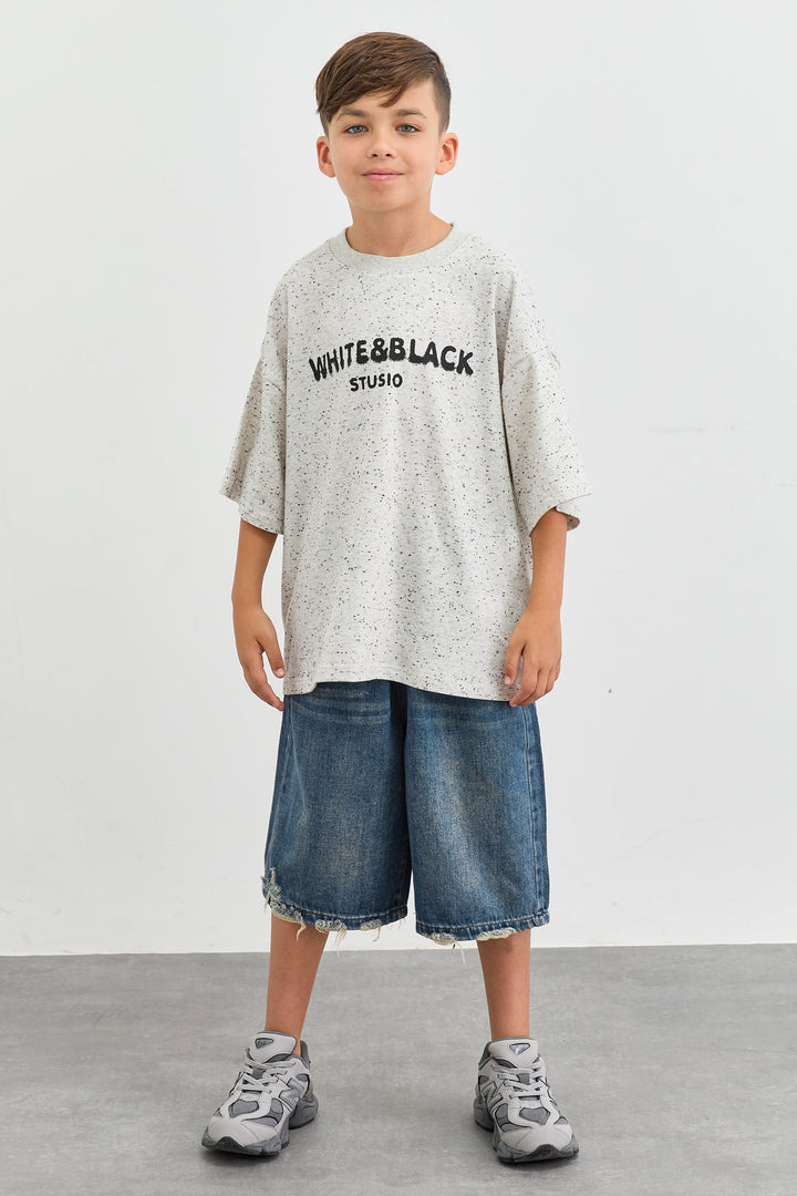 מכנסי דנים ברמודה סיומת פרומה | ג'ינס