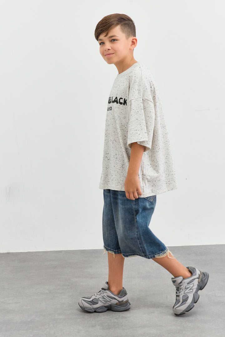 מכנסי דנים ברמודה סיומת פרומה | ג'ינס