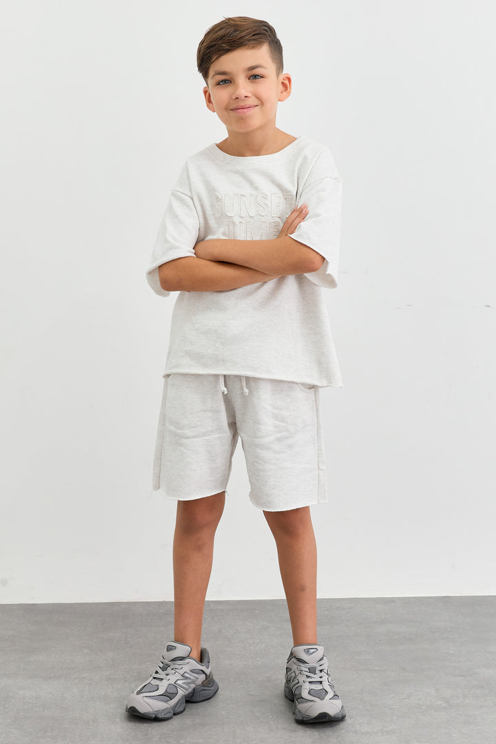 חליפת SUNSET TIME סיומת פרומה | אפור בהיר