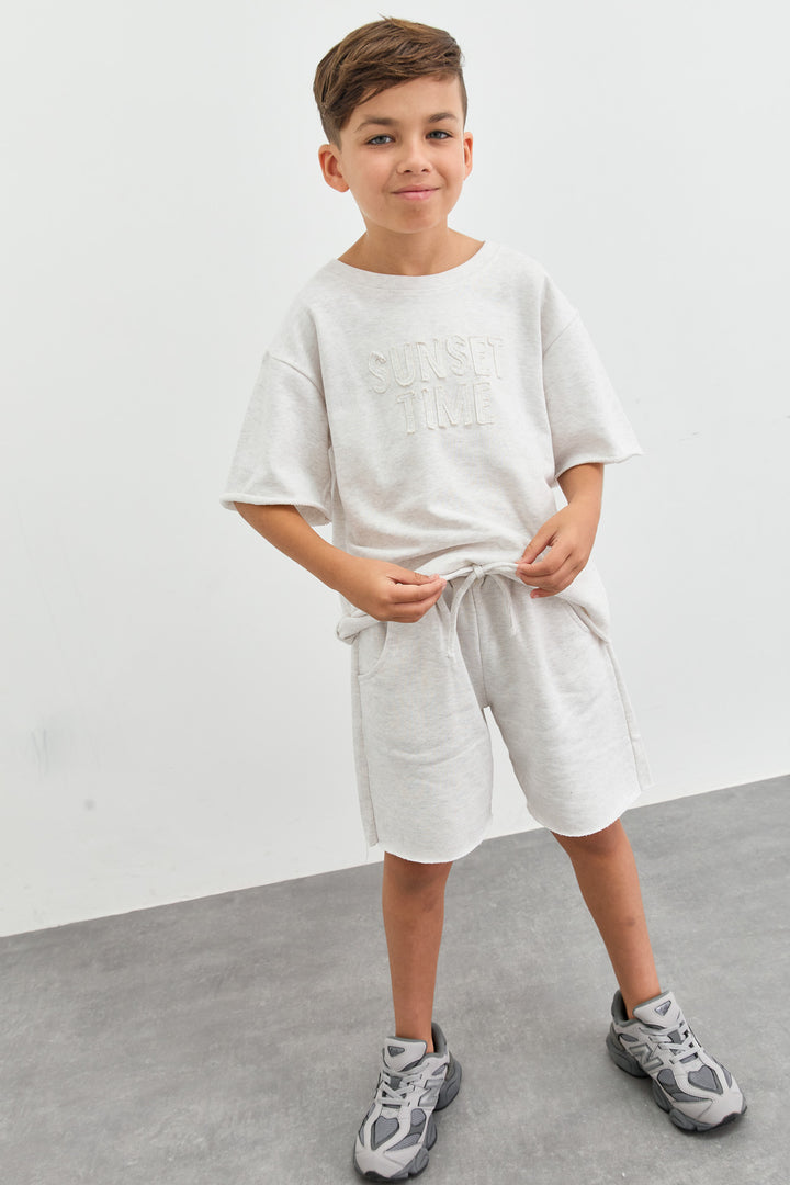 חליפת SUNSET TIME סיומת פרומה | אפור בהיר