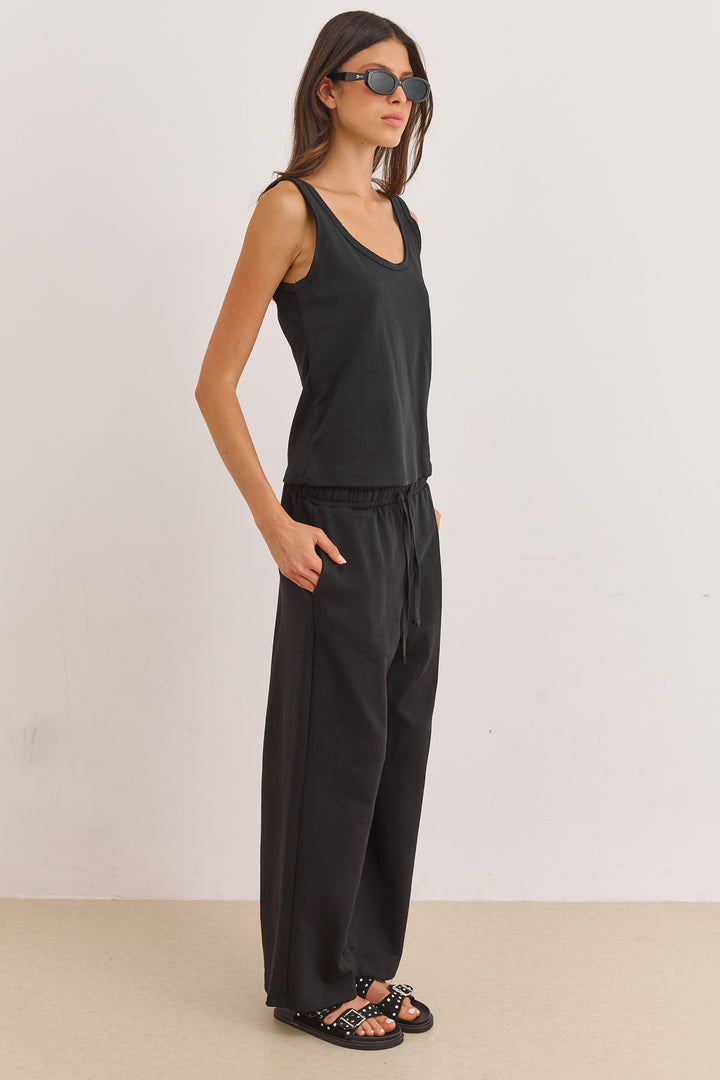 גופיית אנוק סיומת גזורה | שחור