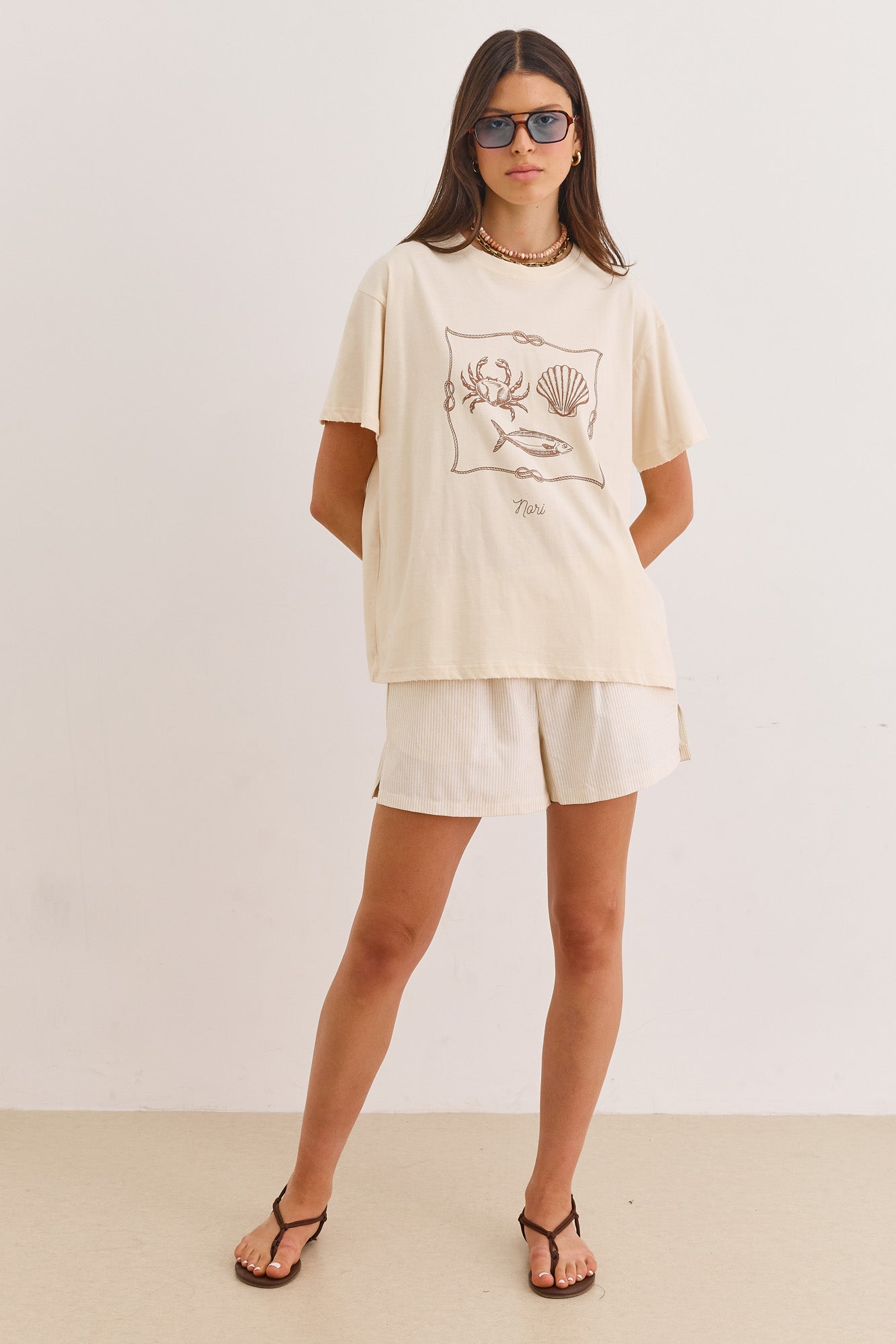 טי שירט סי פרינט | בז'