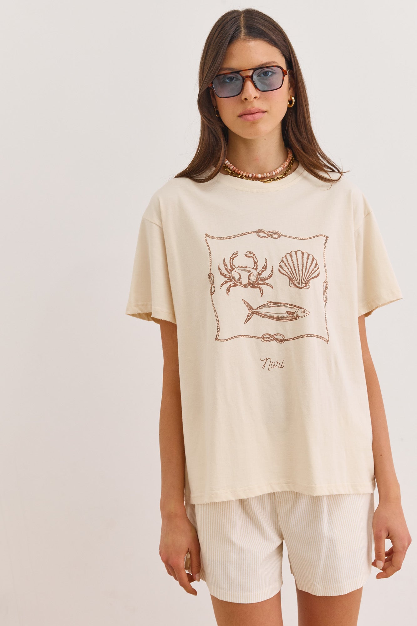 טי שירט סי פרינט | בז'