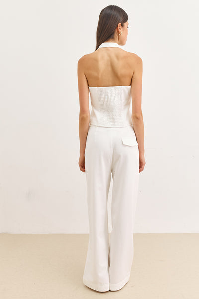 ווסט קולר אודיה כפתורים | לבן