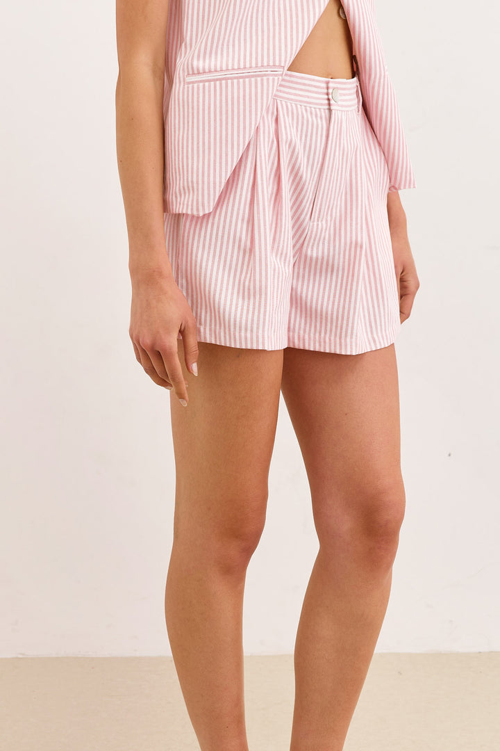 מכנסיים קצרים פנמה סטרייפס | אדום/לבן