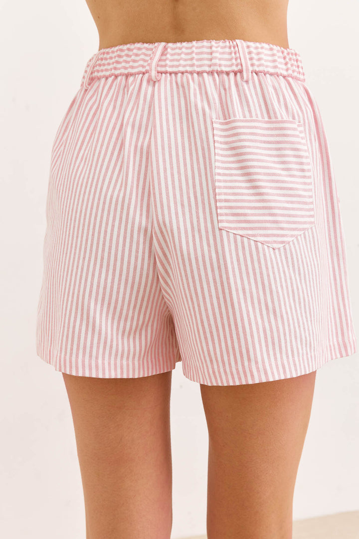 מכנסיים קצרים פנמה סטרייפס | אדום/לבן