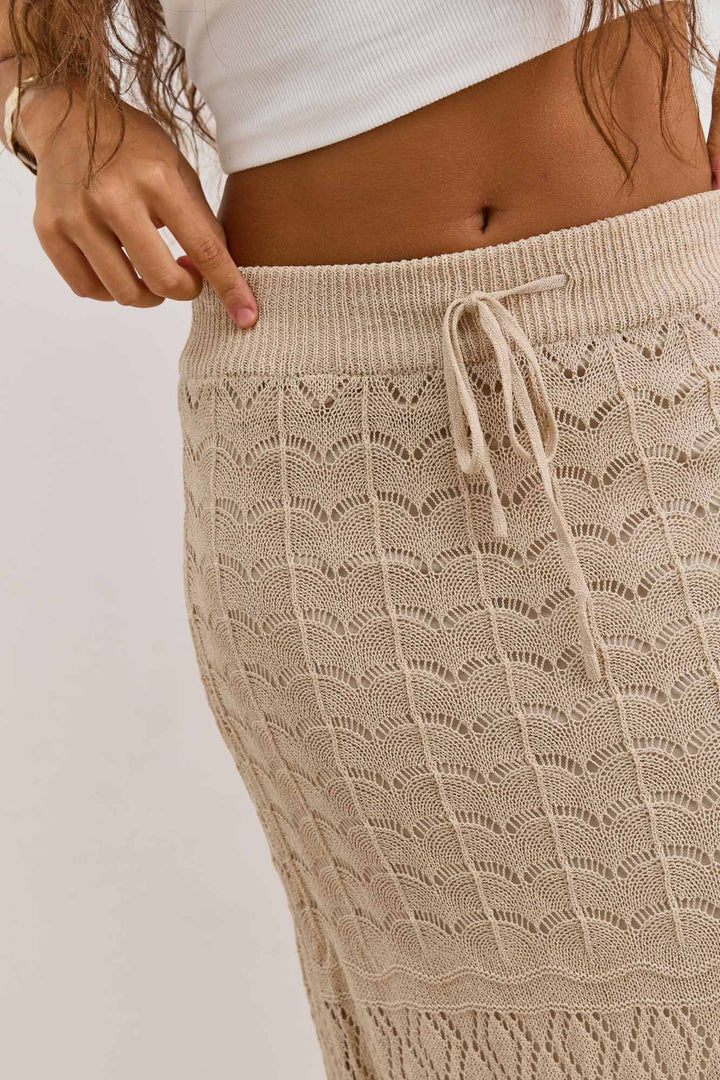 חצאית קרושה הלן סיומת פרנזים | בז'