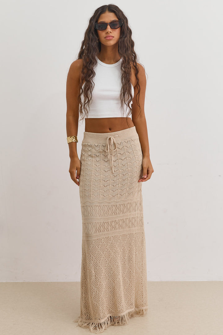 חצאית קרושה הלן סיומת פרנזים | בז'