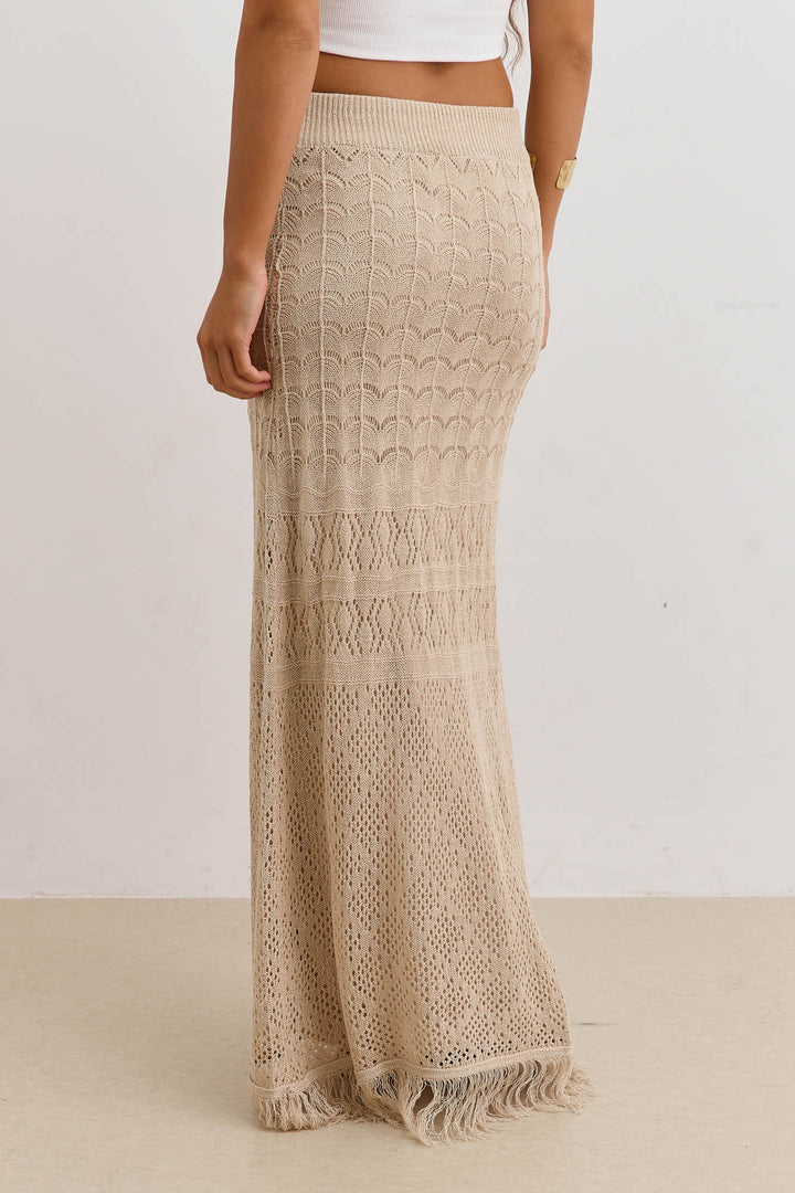 חצאית קרושה הלן סיומת פרנזים | בז'