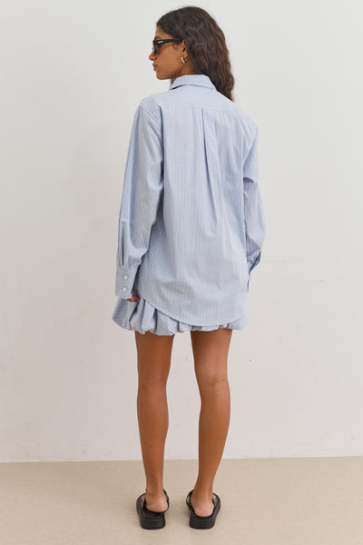 חולצת מכופתרת מישיגן הדפס משבצות | כחול