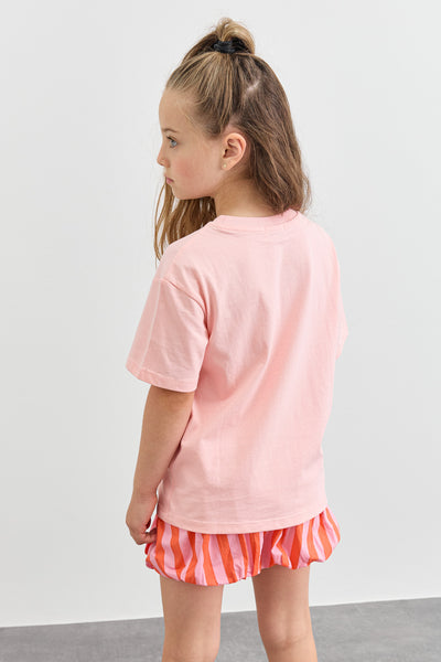 טי שירט HOT CHILI בגזרת אוברסייז  | ורוד