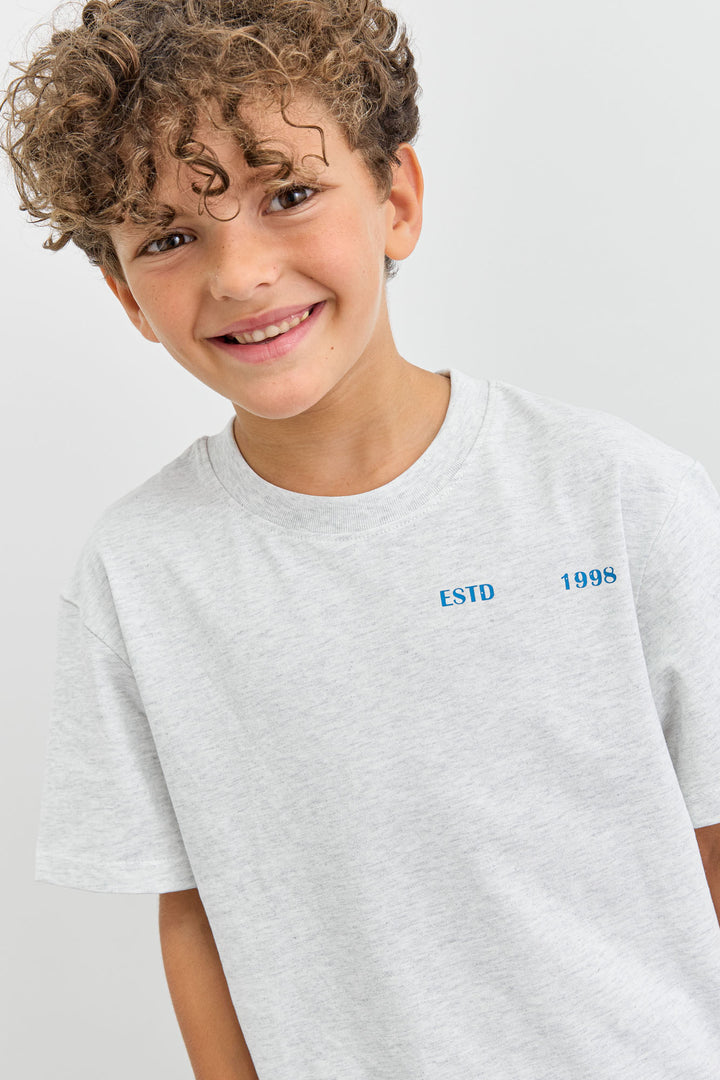 טי שירט COWBOY גזרת אוברסייז | אפור בהיר