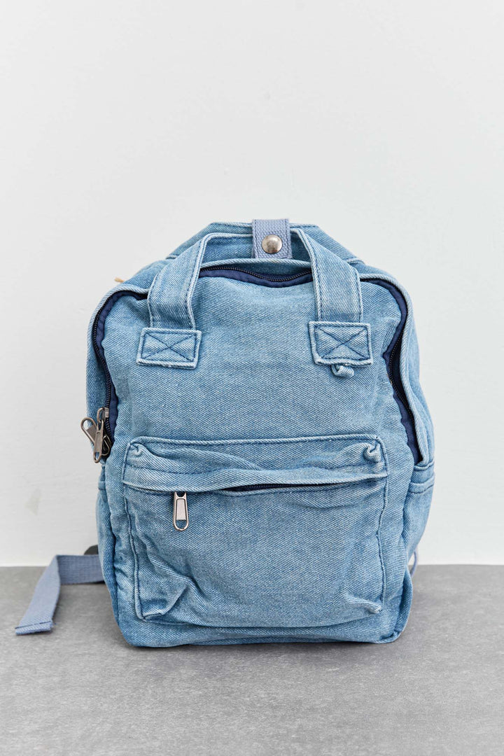 תיק גב דנים גדול | ג'ינס בהיר