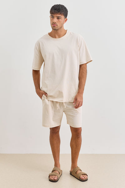 מכנסיי סיימון בשילוב פאץ' לוגו | אבן