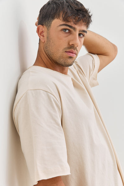 טי שירט סיימון סיומת גזורה | אבן