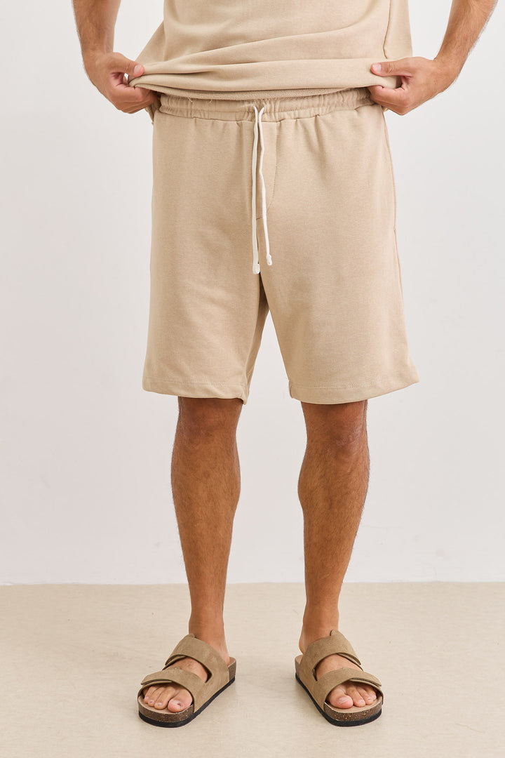 מכנסי תומאס פרנץ' טרי | בז'