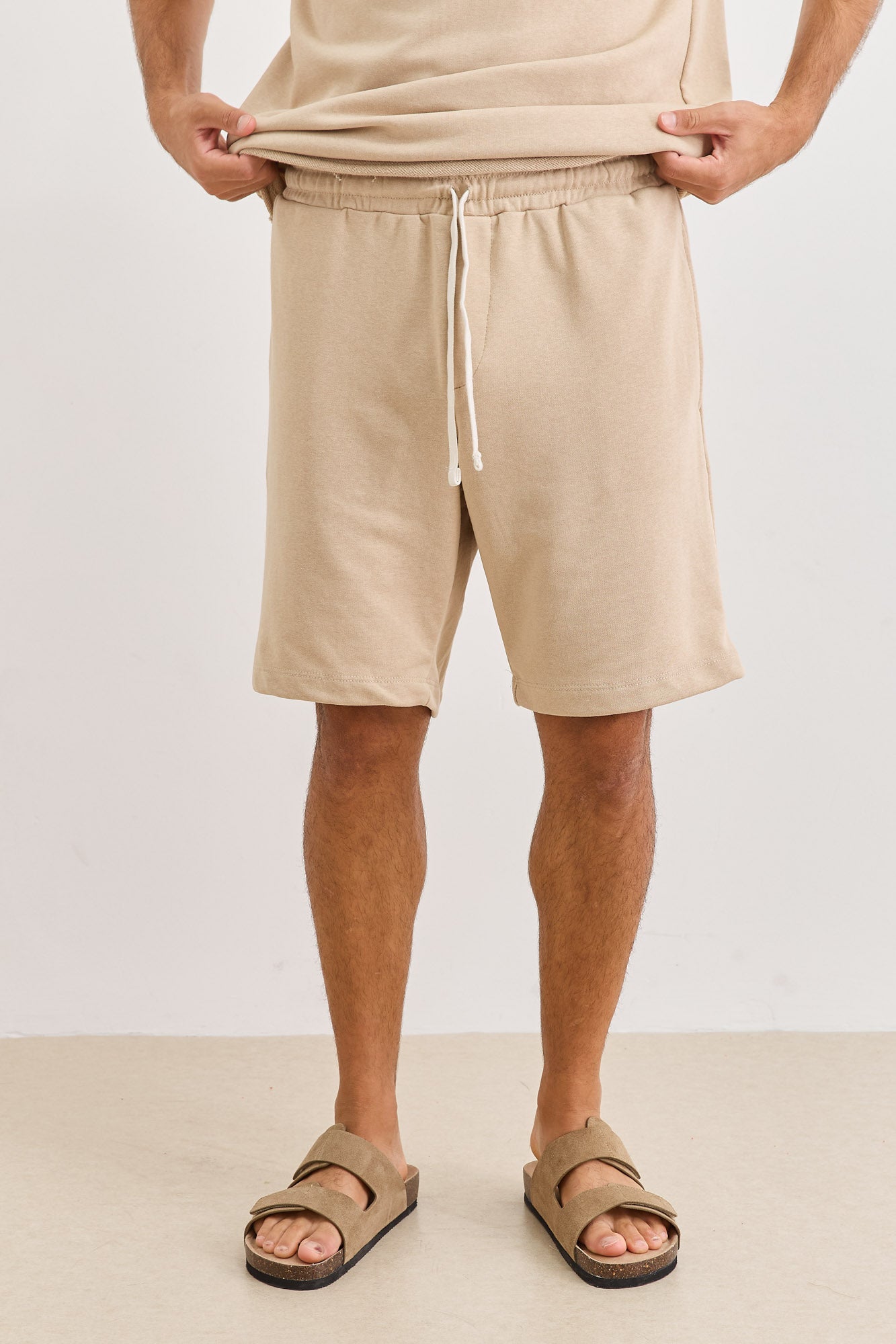 מכנסי תומאס פרנץ' טרי | בז'