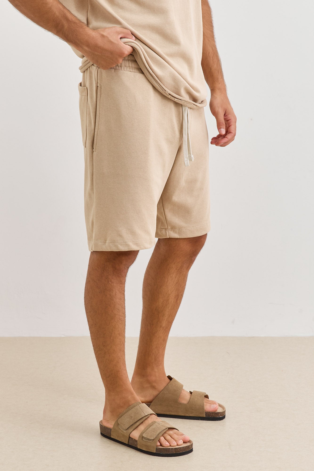 מכנסי תומאס פרנץ' טרי | בז'