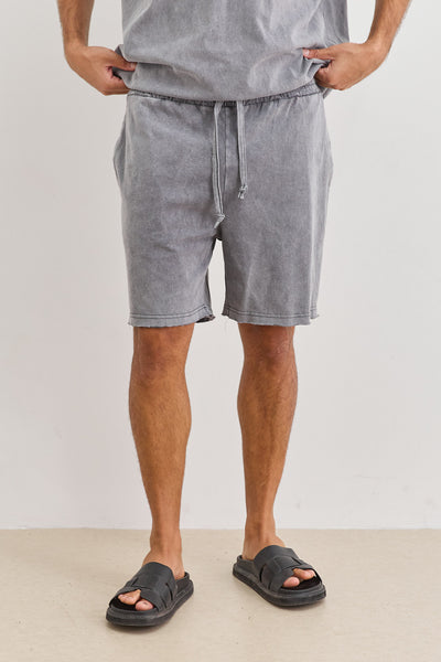 שורטס קרלוס וואש סיומת גזורה | אפור