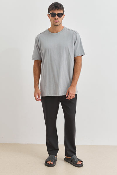 טי שירט סטיבן תפר בגב | אפור