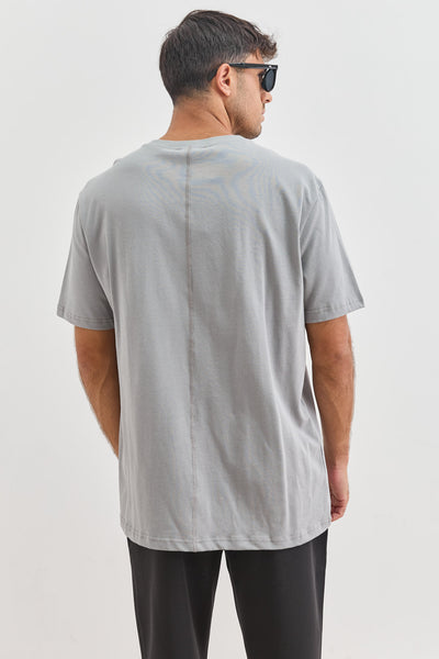 טי שירט סטיבן תפר בגב | אפור