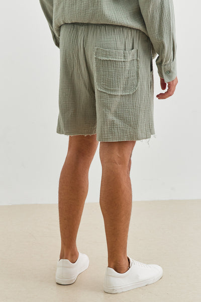 מכנס איידן טטרה סיומת גזורה | ירוק