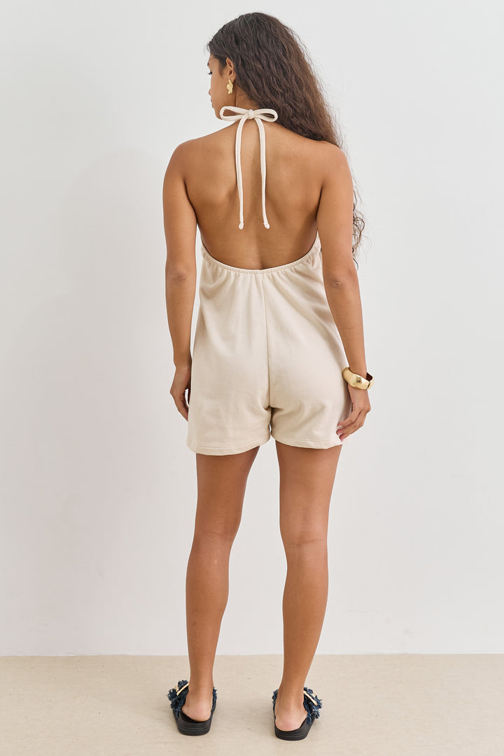 אוברול קשירה פלורנס מחשוף גב | אבן