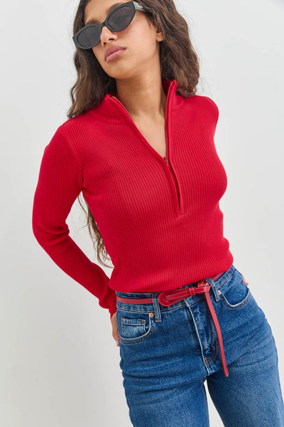 חגורת לייני דמוי עור | בורדו