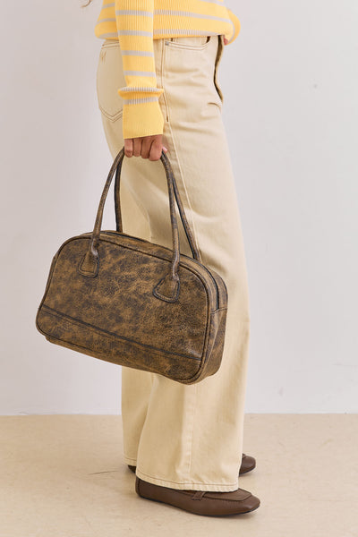 תיק בילי דמוי עור משופשף | חום