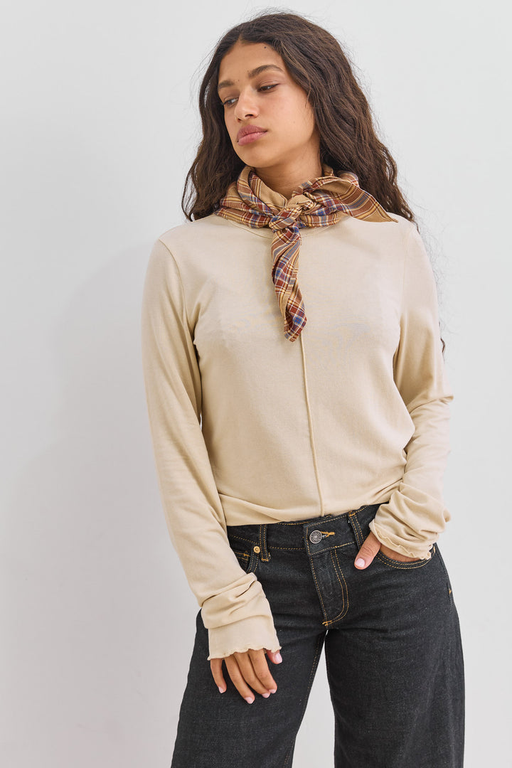 חולצת בייסיק נורה תפר קדמי | בז'