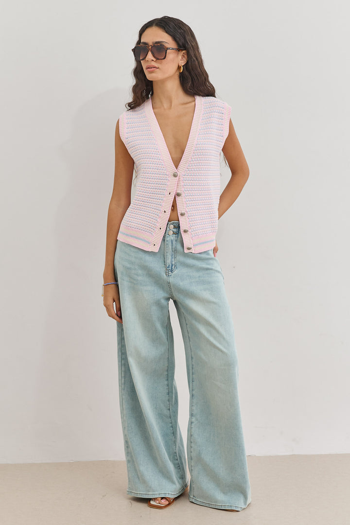 מכנסי ג'ינס אייריס גזרה רחבה | ג'ינס בהיר