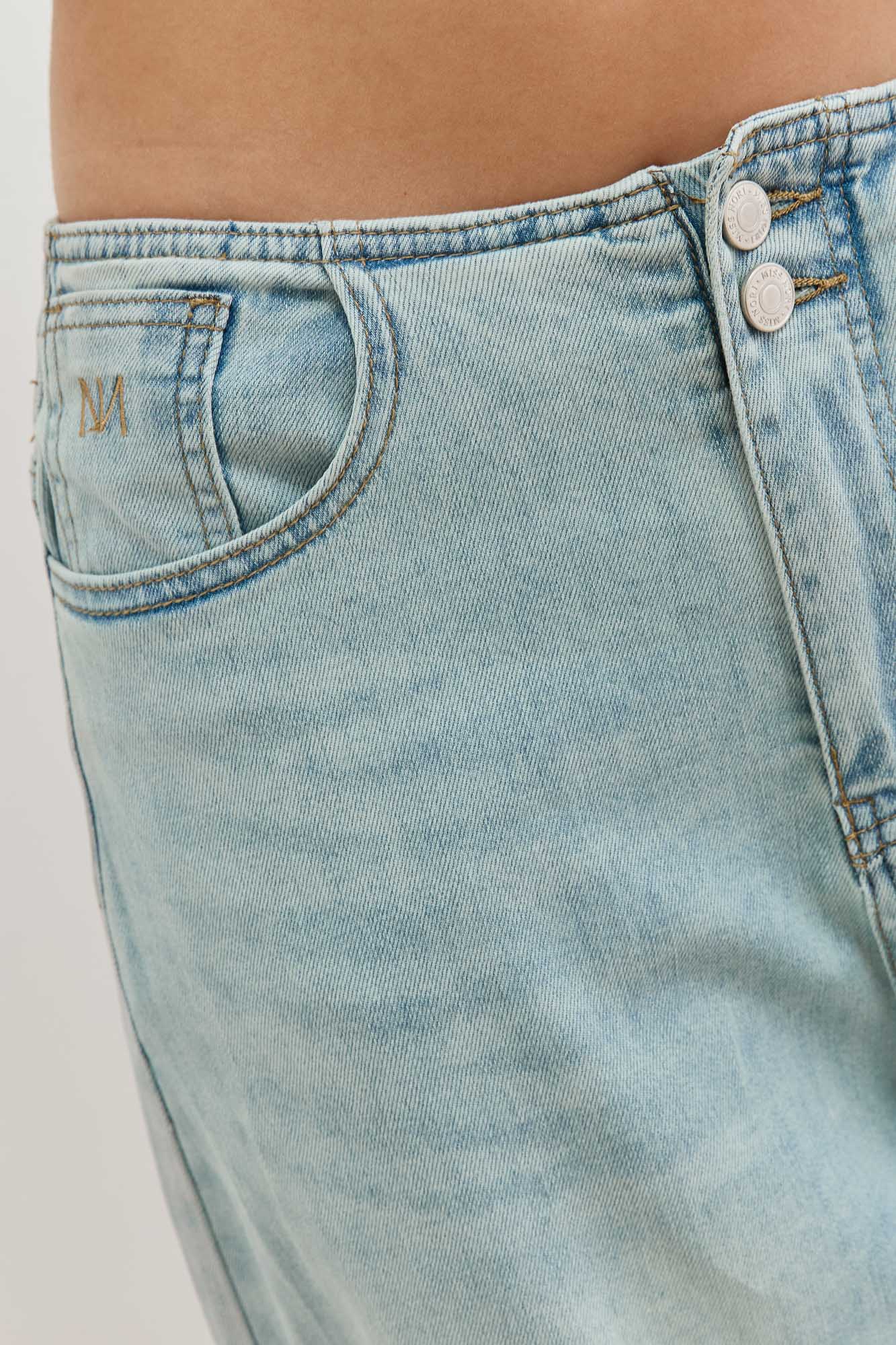 מכנסי ג'ינס אייריס גזרה רחבה | ג'ינס בהיר