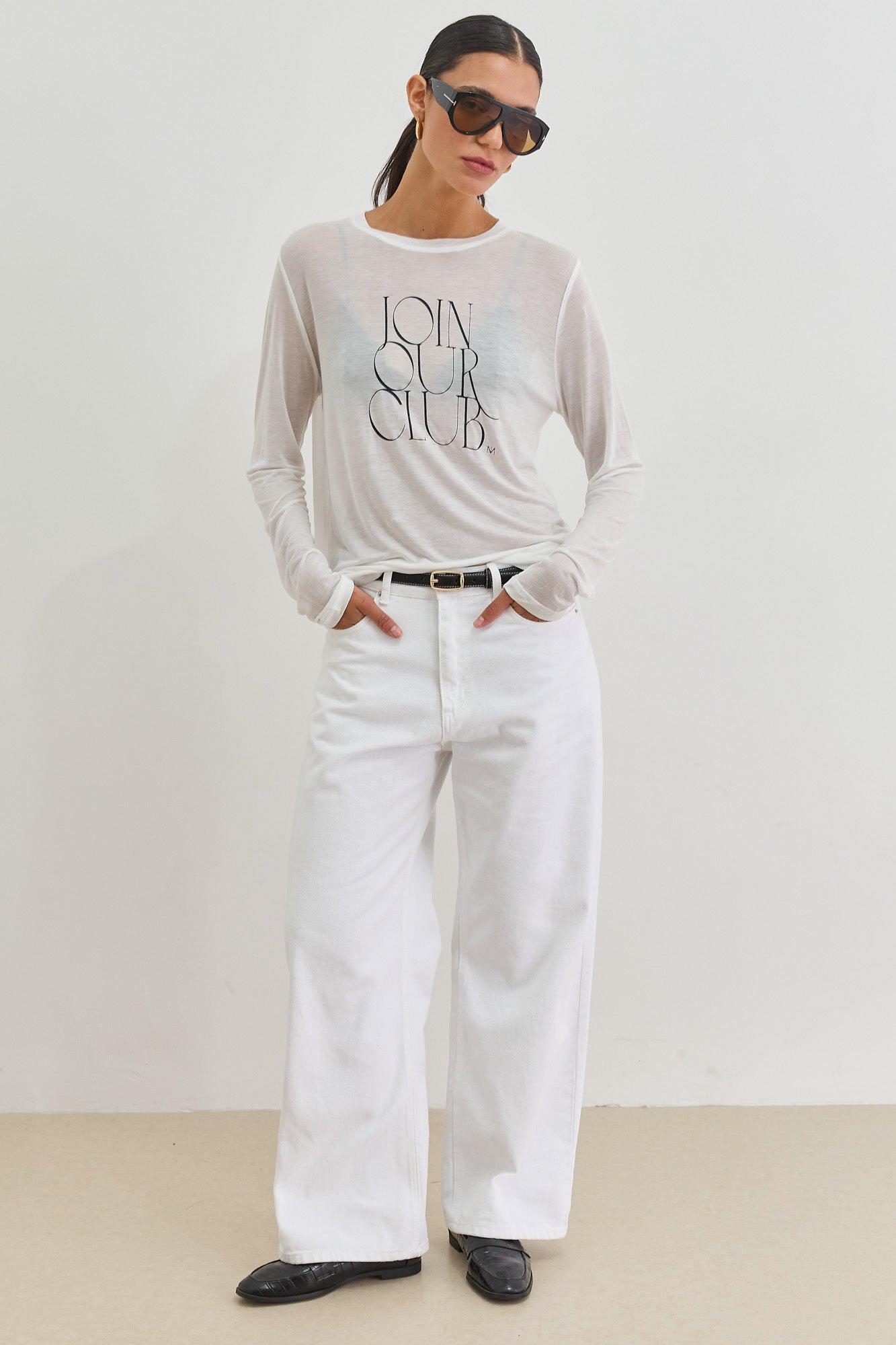 חולצת נורי קלאב בד שקפקף | לבן