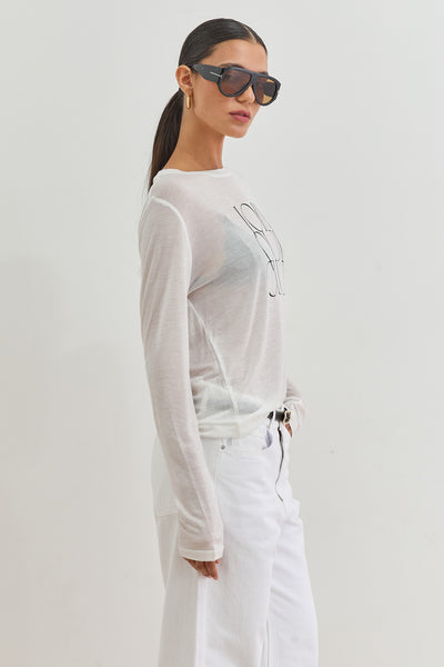 חולצת נורי קלאב בד שקפקף | לבן