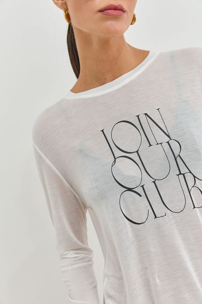 חולצת נורי קלאב בד שקפקף | לבן