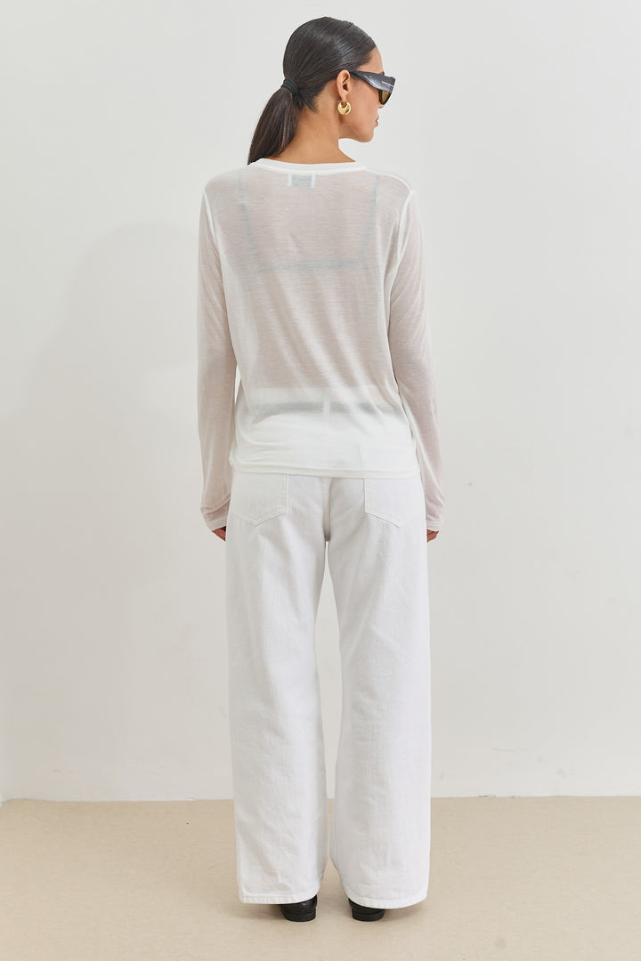 חולצת נורי קלאב בד שקפקף | לבן