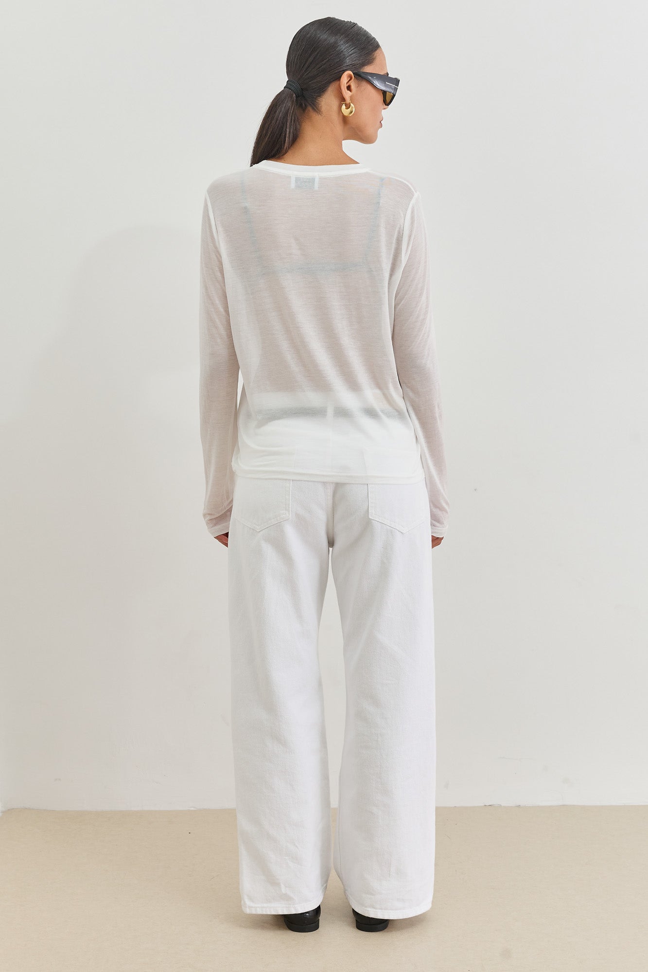 חולצת נורי קלאב בד שקפקף | לבן