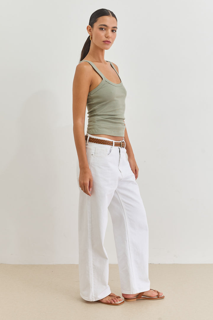 גופיית בייסיק אלכסה | ירוק זית