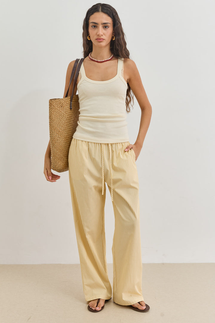 גופיית בייסיק אלכסה | צהוב חמאה