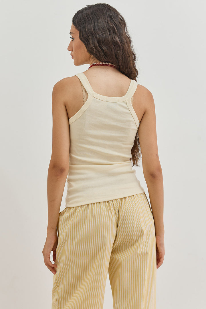 גופיית בייסיק אלכסה | צהוב חמאה