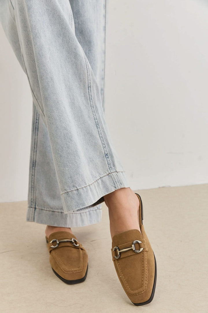 כפכפי מוקסין אופל בשילוב אבזם | קאמל