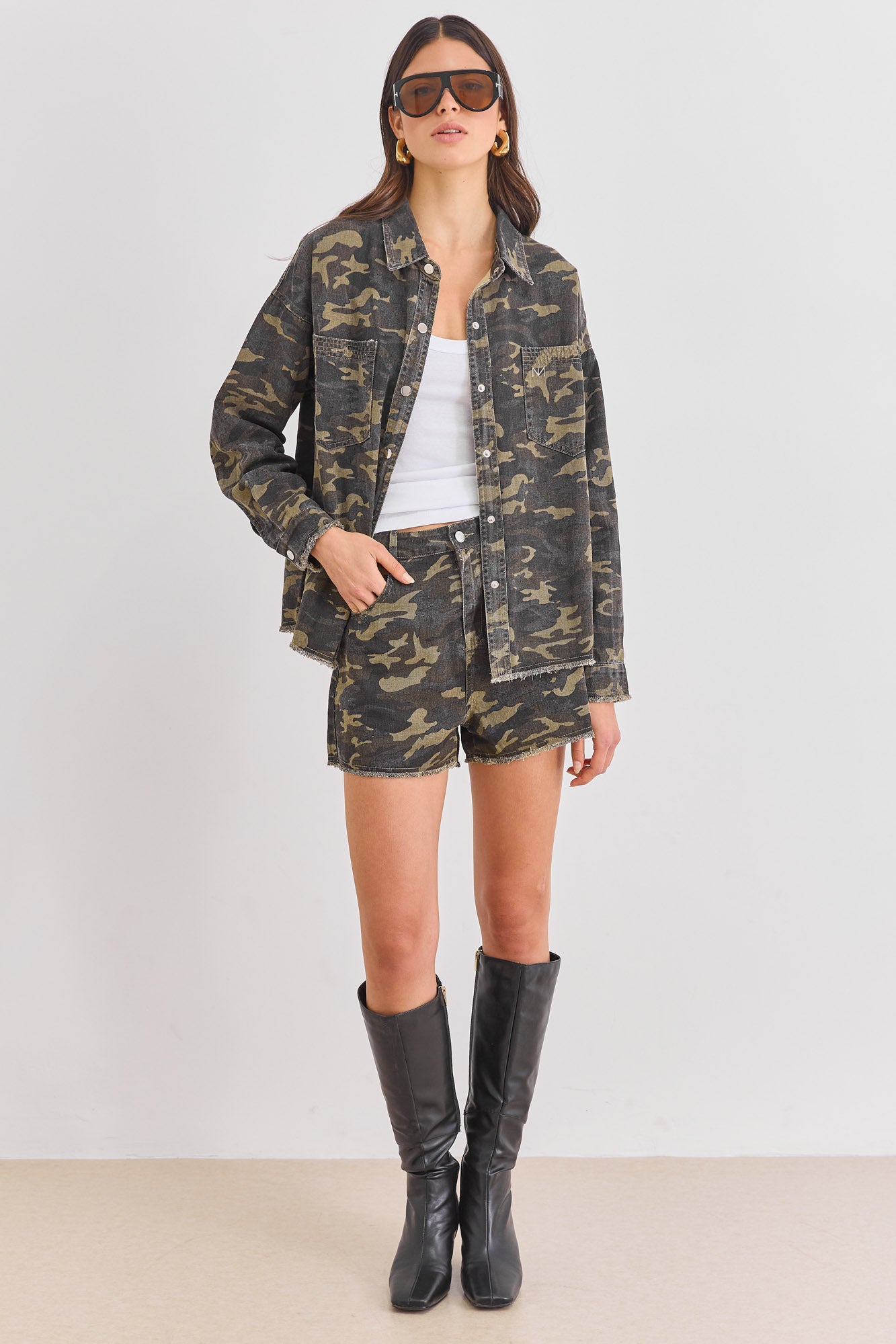 PRE-ORDER חולצת ג'קט ארמי קמופלאז' | ירוק