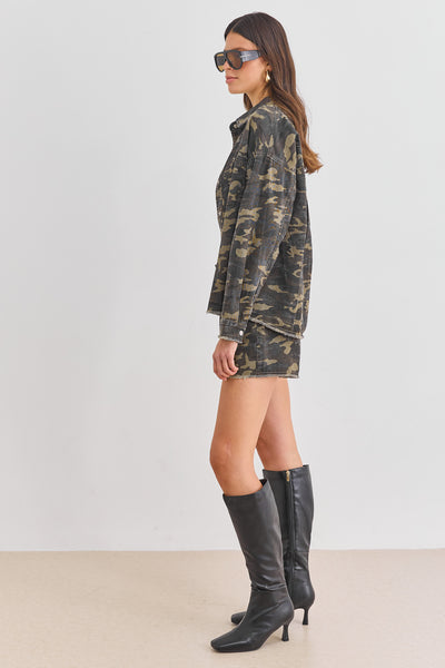 PRE-ORDER חולצת ג'קט ארמי קמופלאז' | ירוק