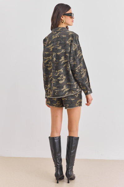 PRE-ORDER חולצת ג'קט ארמי קמופלאז' | ירוק