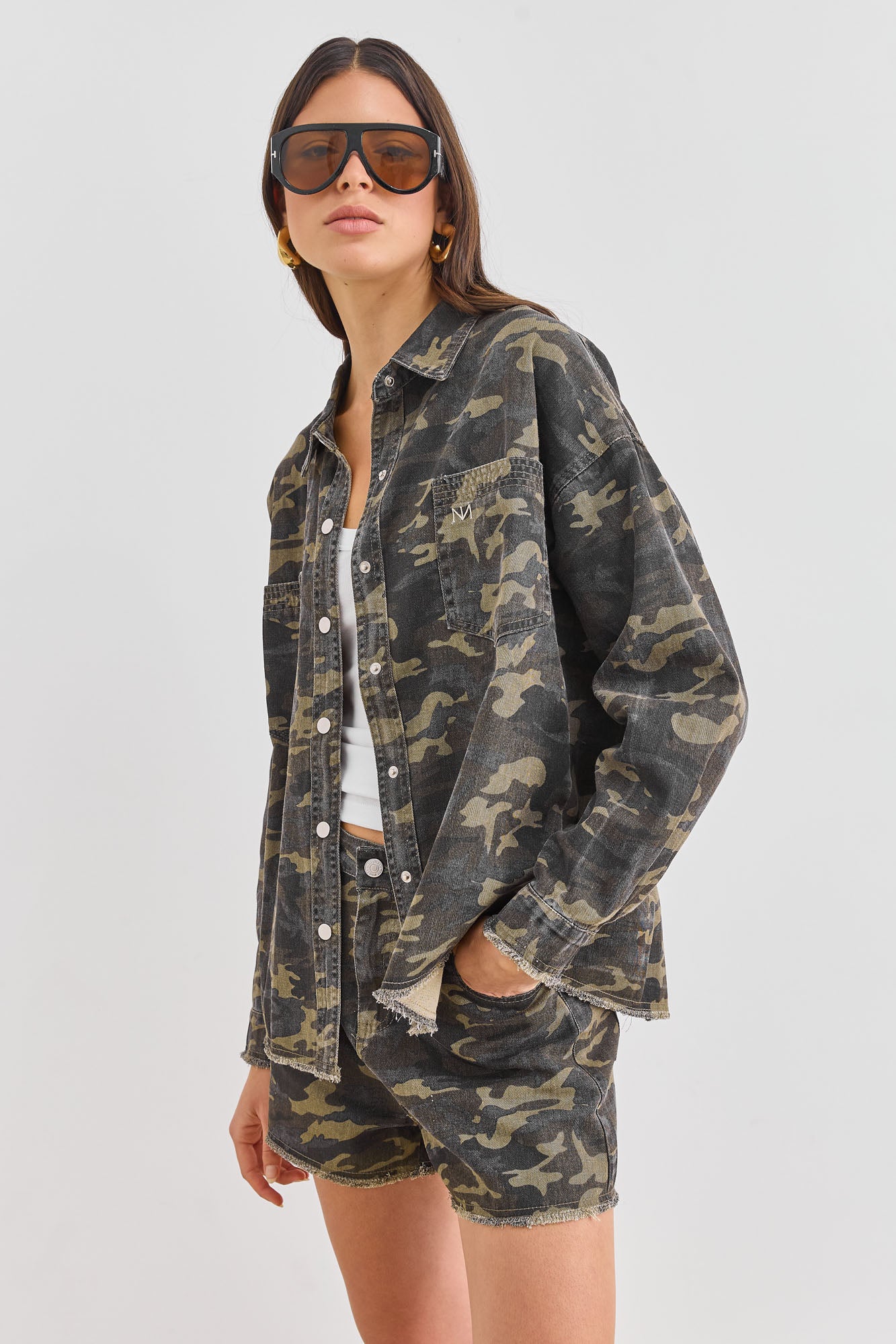 PRE-ORDER חולצת ג'קט ארמי קמופלאז' | ירוק